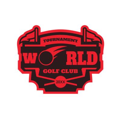 World Tournament Golf club logo template Thumbnail