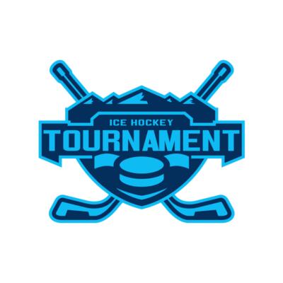 Tournament Ice Hockey logo template Thumbnail