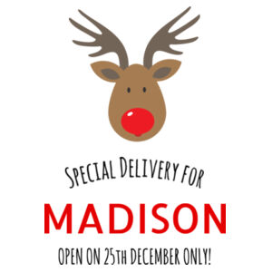 Reindeer - Large White Pillowcase Santa Sack Design