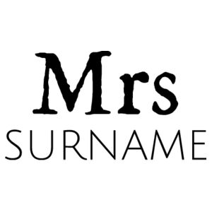 Mrs Surname - Pillowcase Design