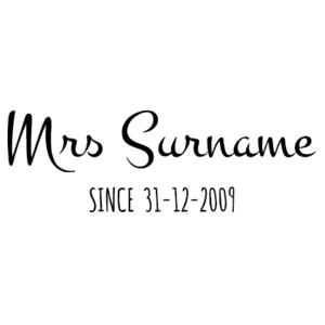 Mrs Surname Wedding Date - Pillowcase  Design