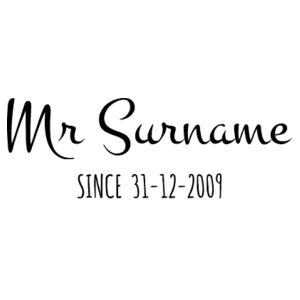 Mr Surname Wedding Date - Pillowcase Design