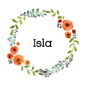 Floral Wreath Personalised Name - Cushion cover Design