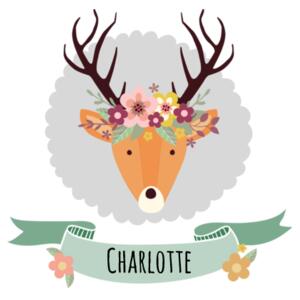 Stag with Flower Crown - Pillowcase  Design