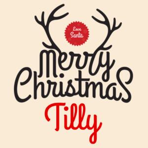 Antler - Large Natural Canvas Santa Sack Design