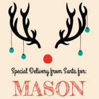 Reindeer - Large Canvas Santa Sack Design