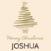 Scribble Xmas Tree - Large Canvas Santa Sack Design