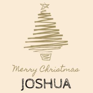 Scribble Xmas Tree - Large Natural Canvas Santa Sack Design