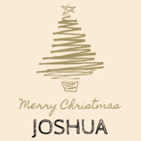 Scribble Xmas Tree - Medium Calico Santa Sack Design