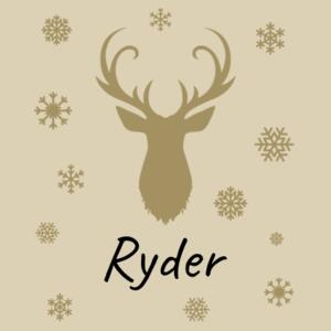 Stag Head and Snowflakes - Christmas Eve Bag Design