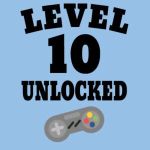 Level 10 Unlocked - Kids Youth T shirt Design