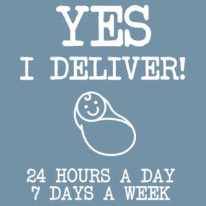 Yes, I Deliver. 24 Hours A Day. 7 Days A Week. - Denim Carrie Tote Design
