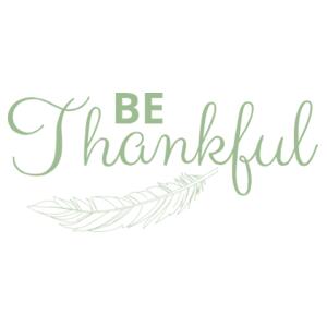 Be Thankful - Womens Bevel V-Neck Tee Design
