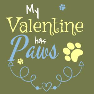 My Valentine Has Paws - Mens Staple T shirt Design