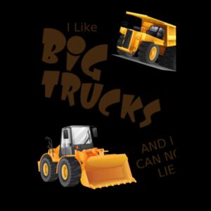 I Like Big Trucks And I Can Not Lie - Kids Wee Tee Design