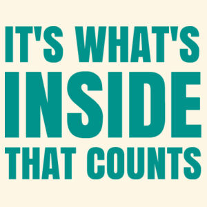 It's What's Inside That Counts - Custom Tote Bag - Parcel Tote Design