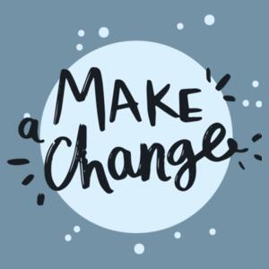 Make A Change - Motivational Custom Tote Bag - Denim Carrie Tote 2 Design