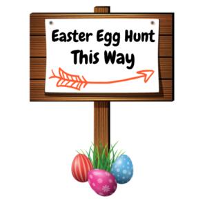  Personalised Custom Easter Egg Hunting Sign - Easter Egg Sign - Large Wall Banner (A3) Design