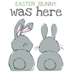 Easter Bunny Was Here - Personalised Custom Easter Flag - Large Wall Banner (A3) Design