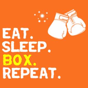 Eat. Sleep. Box. Repeat - Custom Personalised Boxing T Shirt - Mens Staple T shirt Design