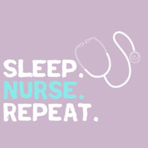 Eat. Sleep. Nurse. Repeat  - Womens Maple Tee Design