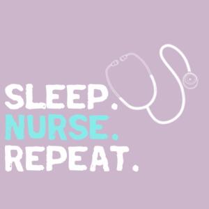 Eat. Sleep. Nurse. Repeat  - Womens Maple Tee Design