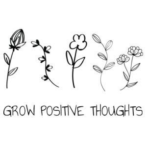 Grow Positive Thoughts -  Medium Wall Banner (A4) Design