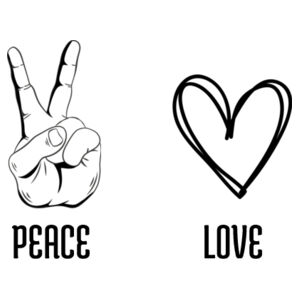 Peace. Love. Sanitize. - Womens Maple Tee Design