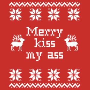 Merry kiss my ass - Womens Basic Tee Design