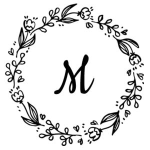 Initial Floral Wreath - Stainless Bottle Design