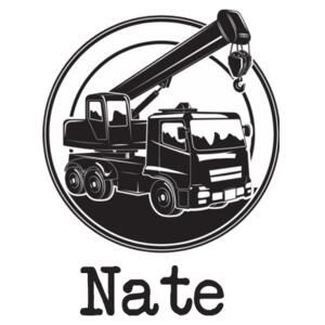 Crane Truck -  Custom Personalised Stainless Bottle with Straw Top Design