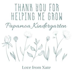 Thank you for helping me grow - Personalise and Customise  - Tea Towel Design