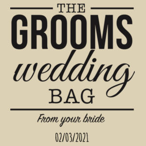 The Grooms Wedding Bag - Medium Calico Bag Design