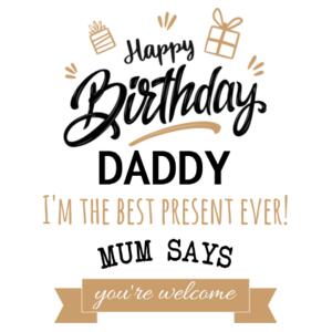 Happy Birthday Daddy - Mini-Me One-Piece Design