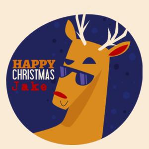 Cool Reindeer - Medium Calico Santa Sack Design
