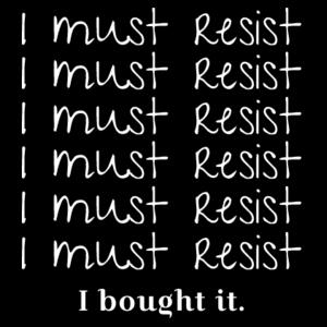 I must resist - Carrie Tote Bag  Design