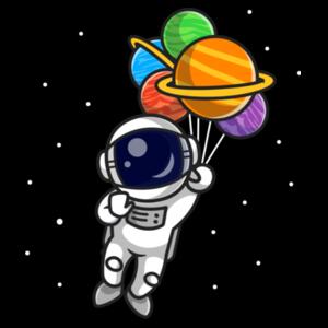 Astronaut with balloons - Kids Youth T shirt Design