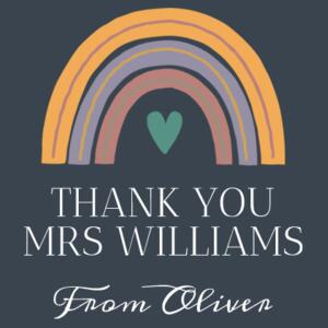 Thank you Rainbow with heart - Carrie Tote Bag  Design