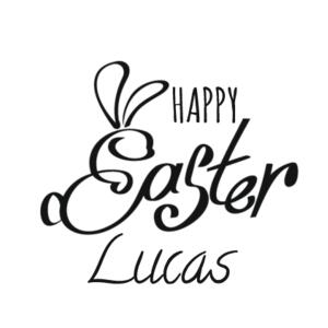 Happy Easter Personalised - Enamel Mug - Silver Rim Design