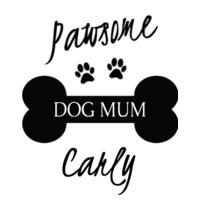 Pawsome Dog Mum - Enamel Mug - Silver Rim Design