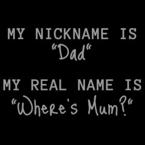 My nickname is Dad - AS Colour Mens Staple T shirt Design