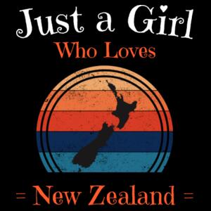 Just A Girl/Guy Who Loves New Zealand - Womens Maple Tee Design