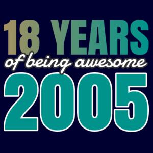 18 years of being awesome - Cloke Womens Silhouette Tee Design