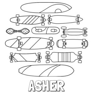 Skate Colour Me In - Pillowcase  Design