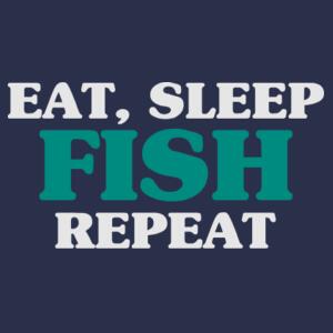 Eat, Sleep, Fish, Repeat - AS Colour Surf Cap Design