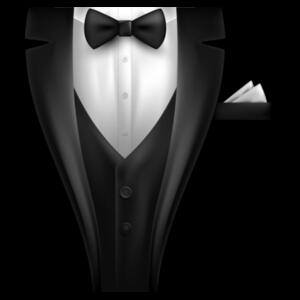 Formal Shirt and Tie - Cloke Mens Outline Tee Design