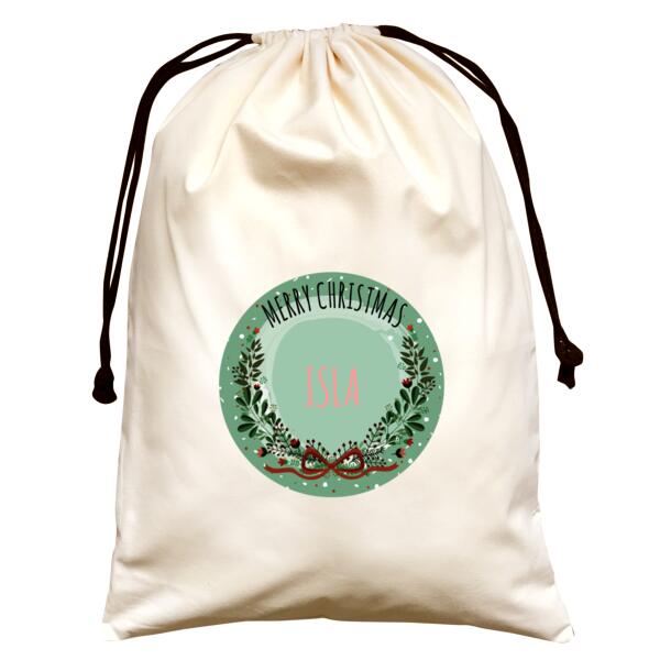 Vintage Floral - Large Natural Canvas Santa Sack Thumbnail