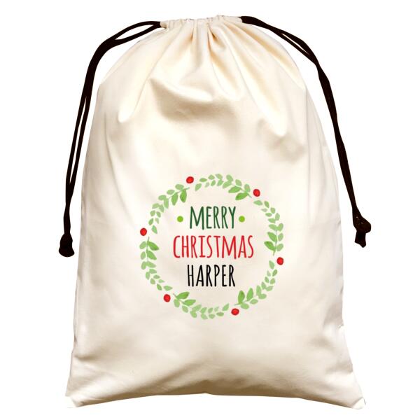 Holly - Large Natural Canvas Santa Sack Thumbnail