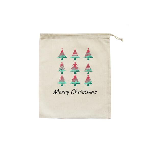 Watercolour Xmas Trees - Christmas Eve Bag Thumbnail