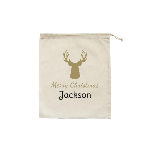Stag Merry Christmas - Christmas Eve Bag Thumbnail